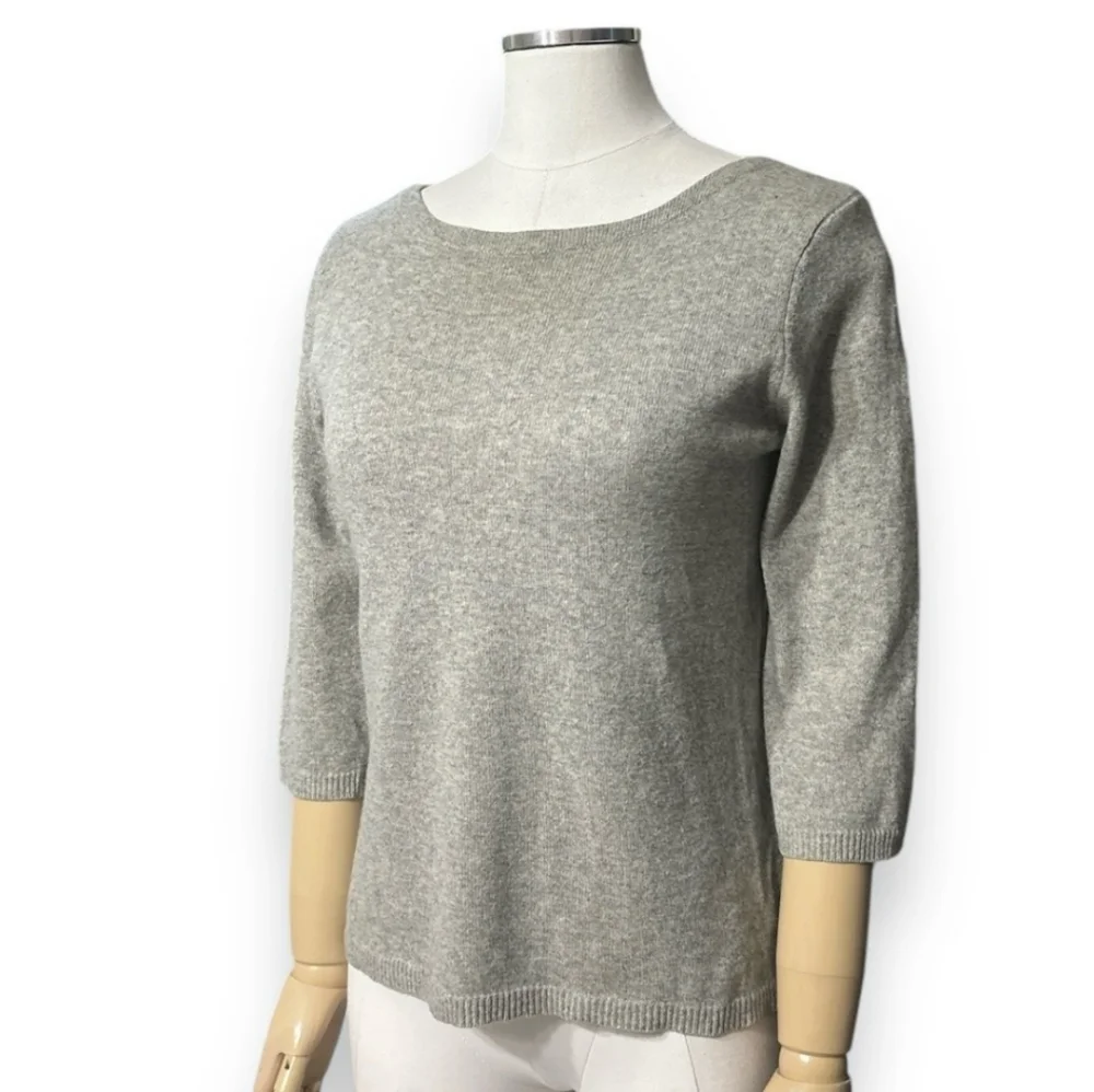 REAL COMFORT Bateau Boatneck Sweater Three-Quarter Sleeve